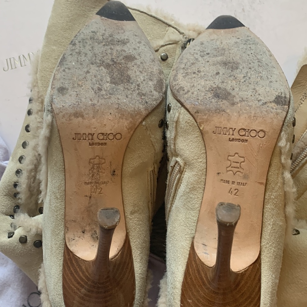 Jimmy Choo Natural Shearling Boots - Picture 11 of 12